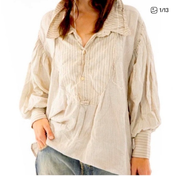 Magnolia Pearl Dresses & Skirts - Magnolia Pearl Tora Pinstriped Top  - Herbert
